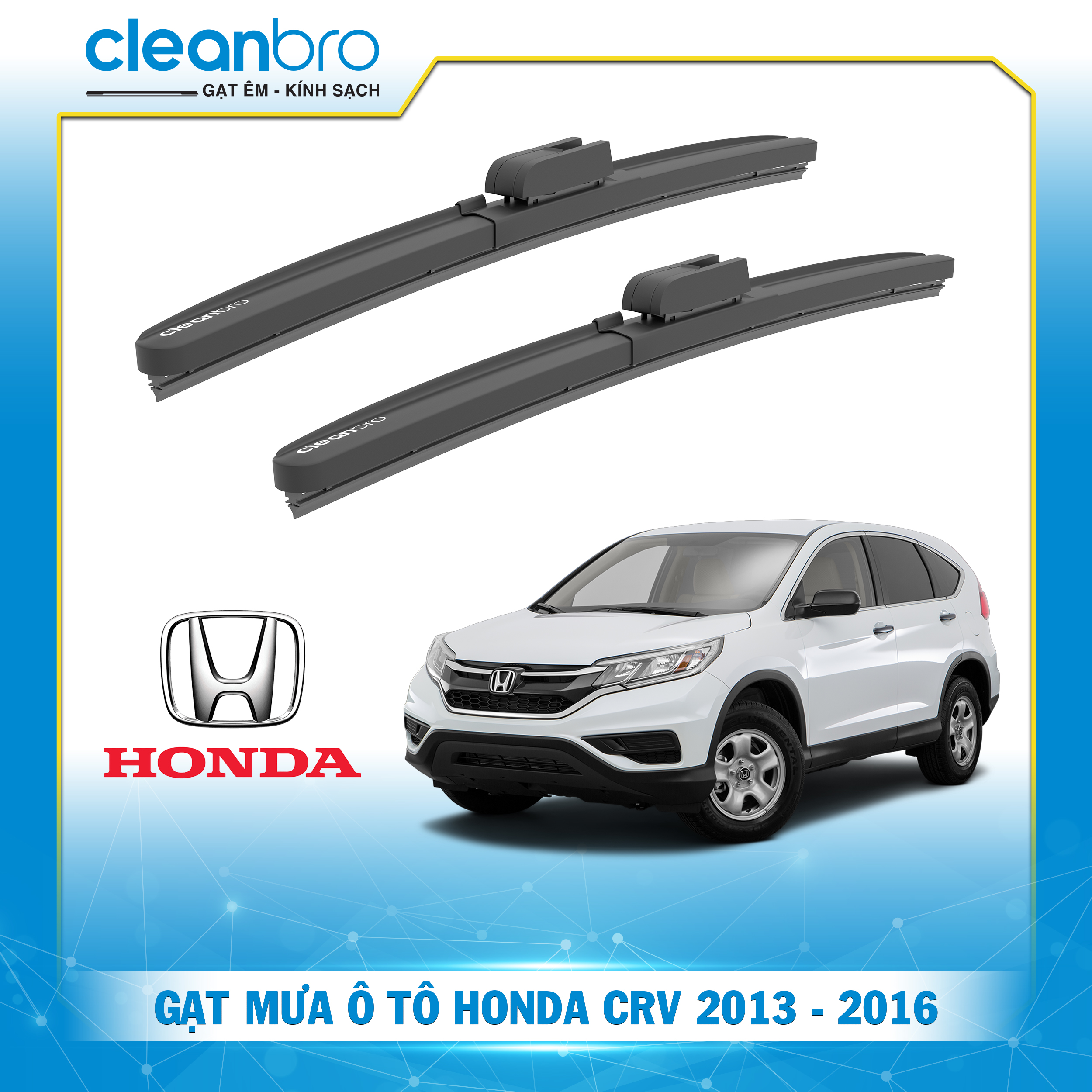 Gạt mưa ô tô hiệu ứng lá sen Honda CRV [2013-2016]